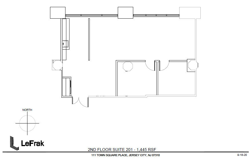 111 Town Square Pl, Jersey City, NJ à louer Plan d’étage– Image 1 sur 1