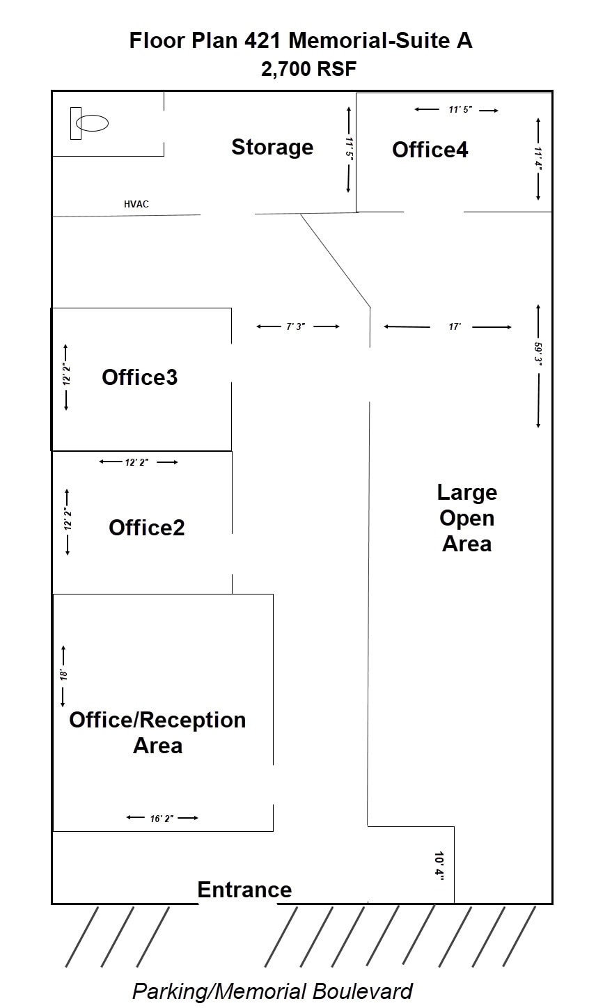 421 Memorial Blvd, Picayune, MS à louer Plan d’étage– Image 1 sur 1