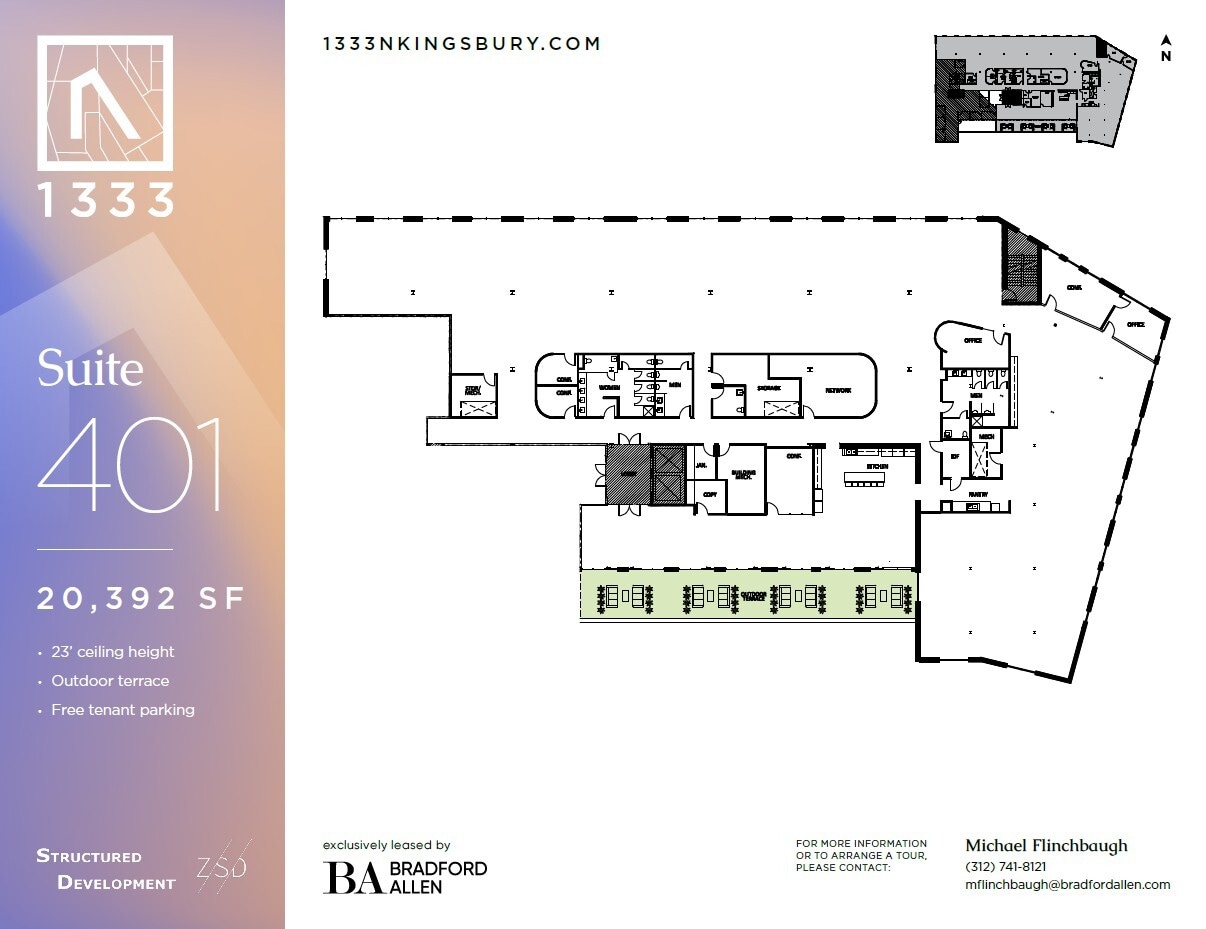 1333 N Kingsbury St, Chicago, IL à louer Plan d’étage– Image 1 sur 4