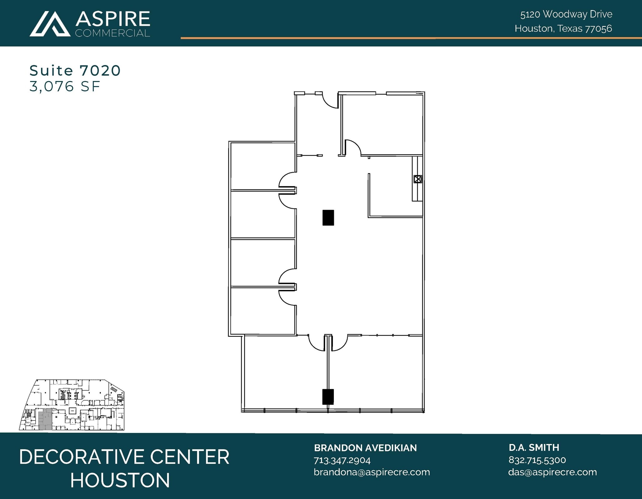 5120 Woodway Dr, Houston, TX à louer Plan d’étage– Image 1 sur 1