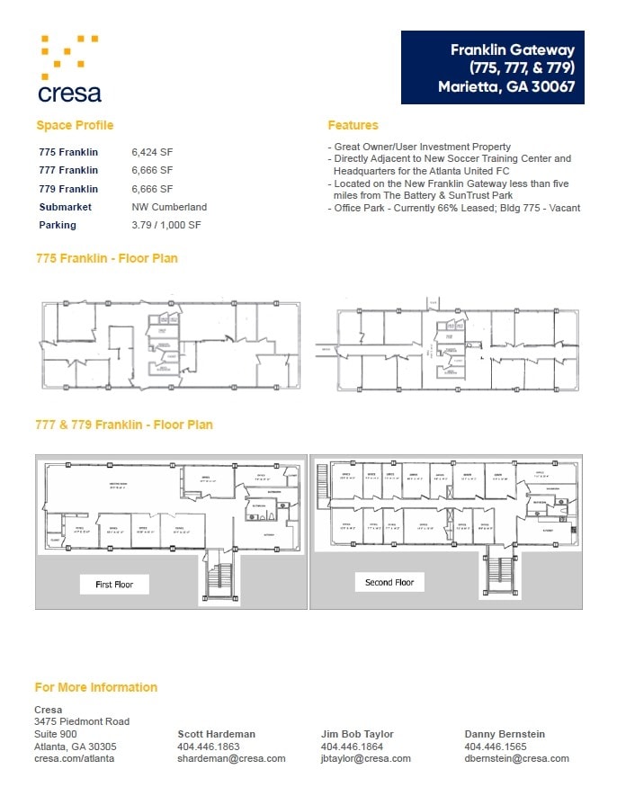 775 Franklin Rd SE, Marietta, GA à louer Plan d’étage– Image 1 sur 1