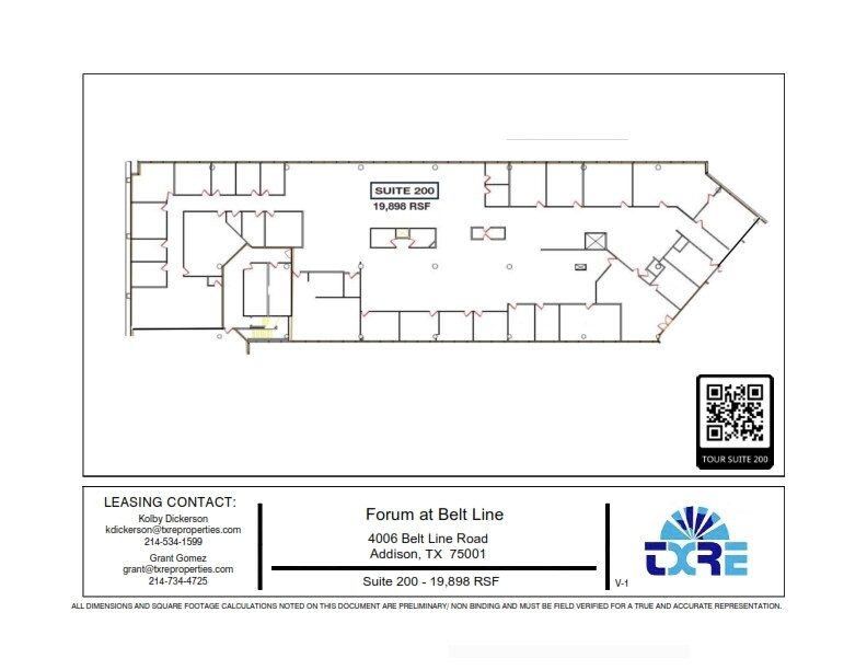 4004 Belt Line Rd, Addison, TX à louer Plan d’étage– Image 1 sur 1