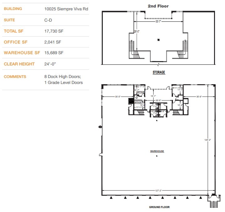 2340 Enrico Fermi Dr, San Diego, CA à louer Plan d’étage– Image 1 sur 2