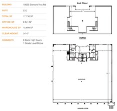 2340 Enrico Fermi Dr, San Diego, CA à louer Plan d’étage– Image 1 sur 2