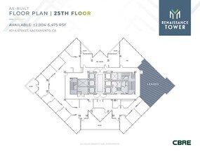 801 K St, Sacramento, CA à louer Plan d’étage– Image 1 sur 2