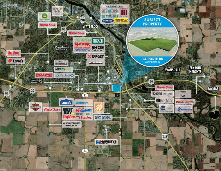 La Porte Road / Hess Road, Waterloo, IA à vendre - Aérien – Image 3 sur 10