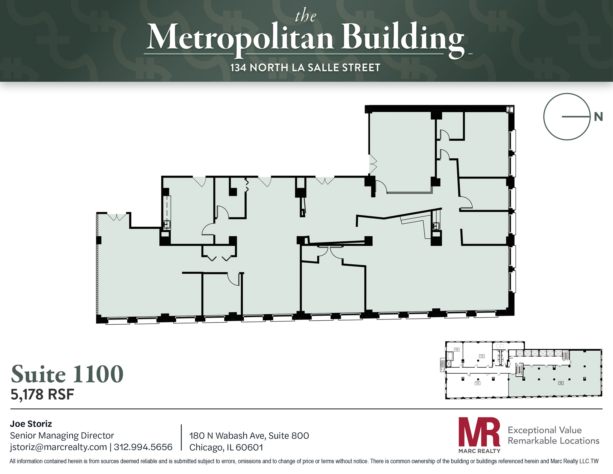 134 N LaSalle St, Chicago, IL à louer Plan d’étage– Image 1 sur 11