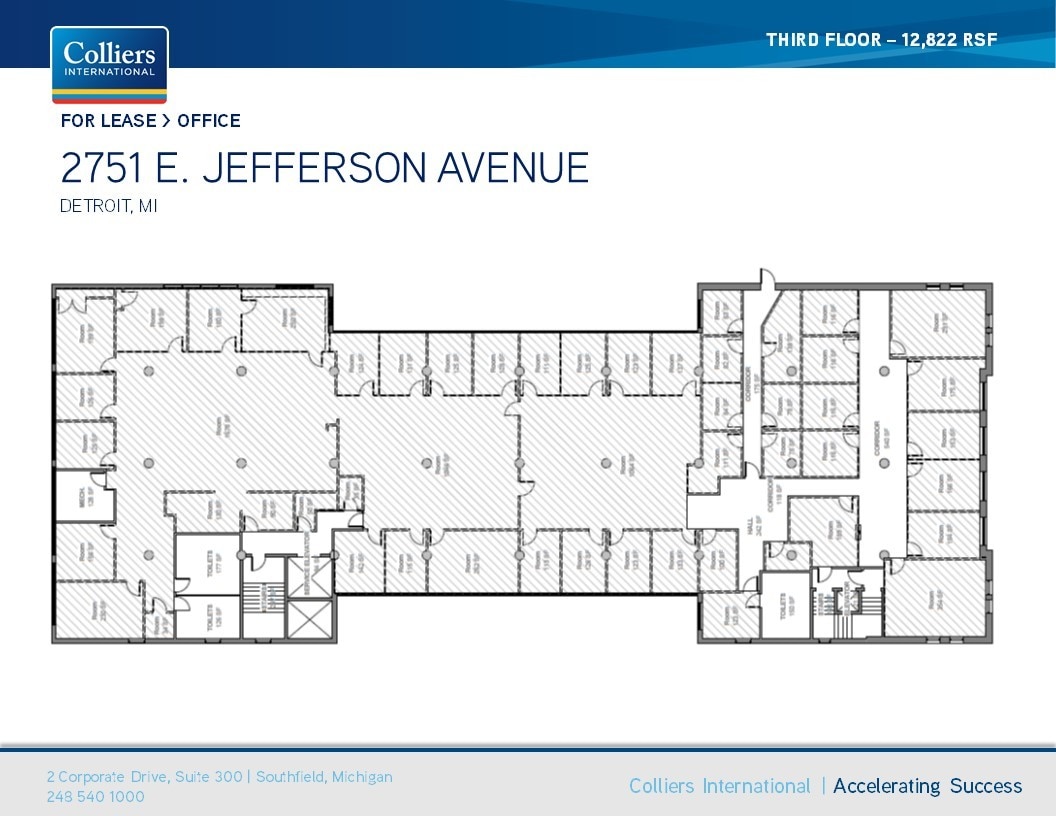 2751-2761 E Jefferson Ave, Detroit, MI à vendre Plan d’étage– Image 1 sur 2