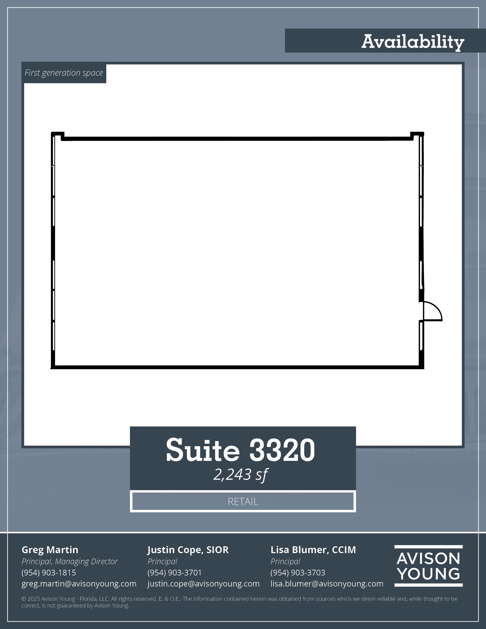 3313-3353 N University Dr, Coral Springs, FL à louer Plan d’étage– Image 1 sur 1