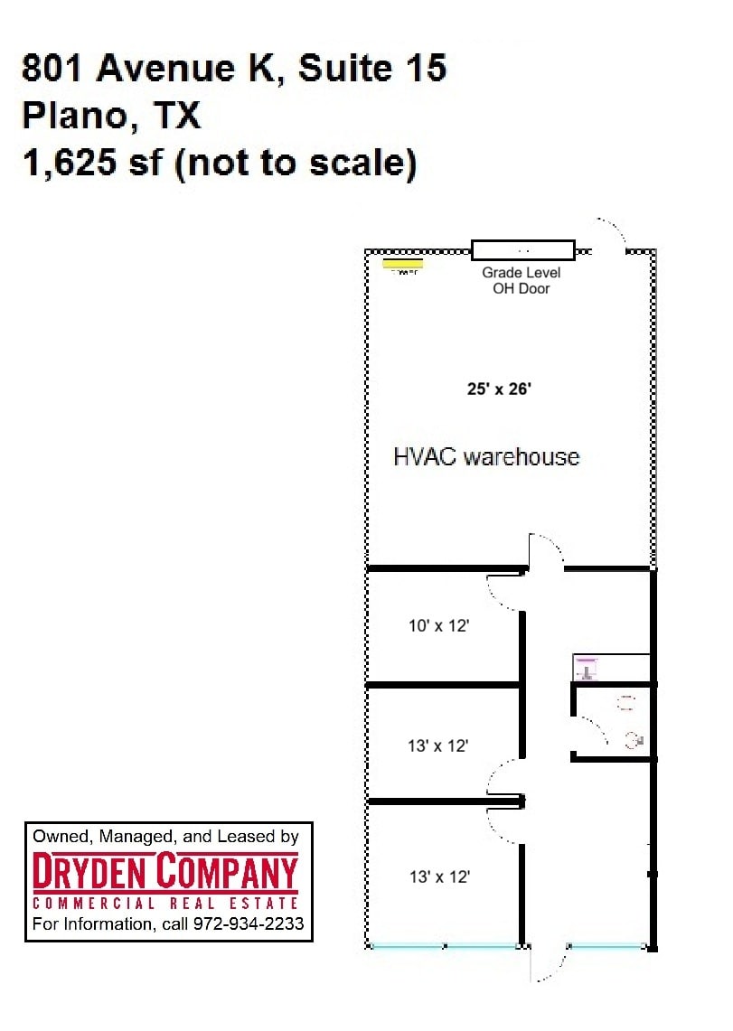 801 K Ave, Plano, TX à louer Plan d’étage– Image 1 sur 1