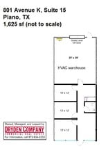 801 K Ave, Plano, TX à louer Plan d’étage– Image 1 sur 1