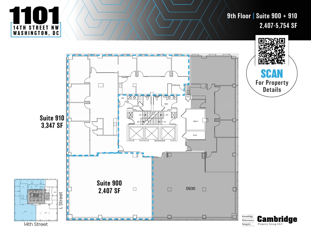 1101 14th St NW, Washington, DC à louer Plan d’étage– Image 1 sur 1