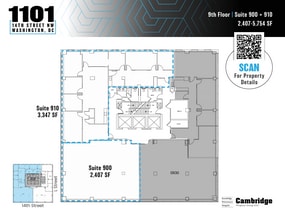 1101 14th St NW, Washington, DC à louer Plan d’étage– Image 1 sur 1