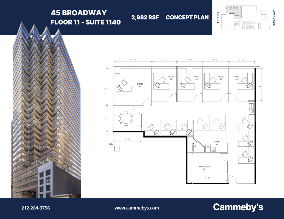 45 Broadway, New York, NY à louer Plan d’étage– Image 1 sur 1