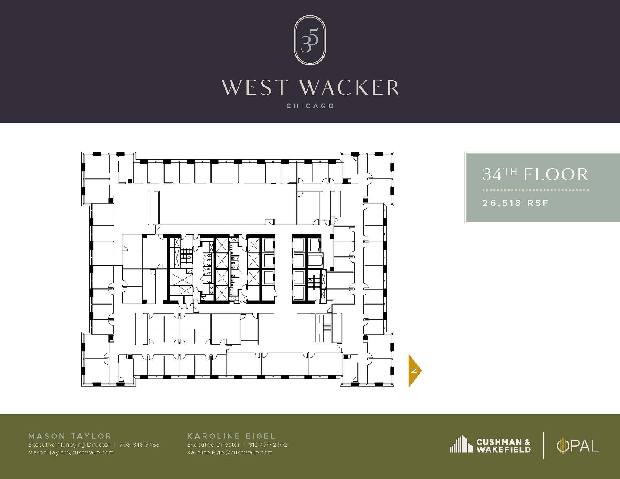 35 W Wacker Dr, Chicago, IL à louer Plan d’étage– Image 1 sur 1