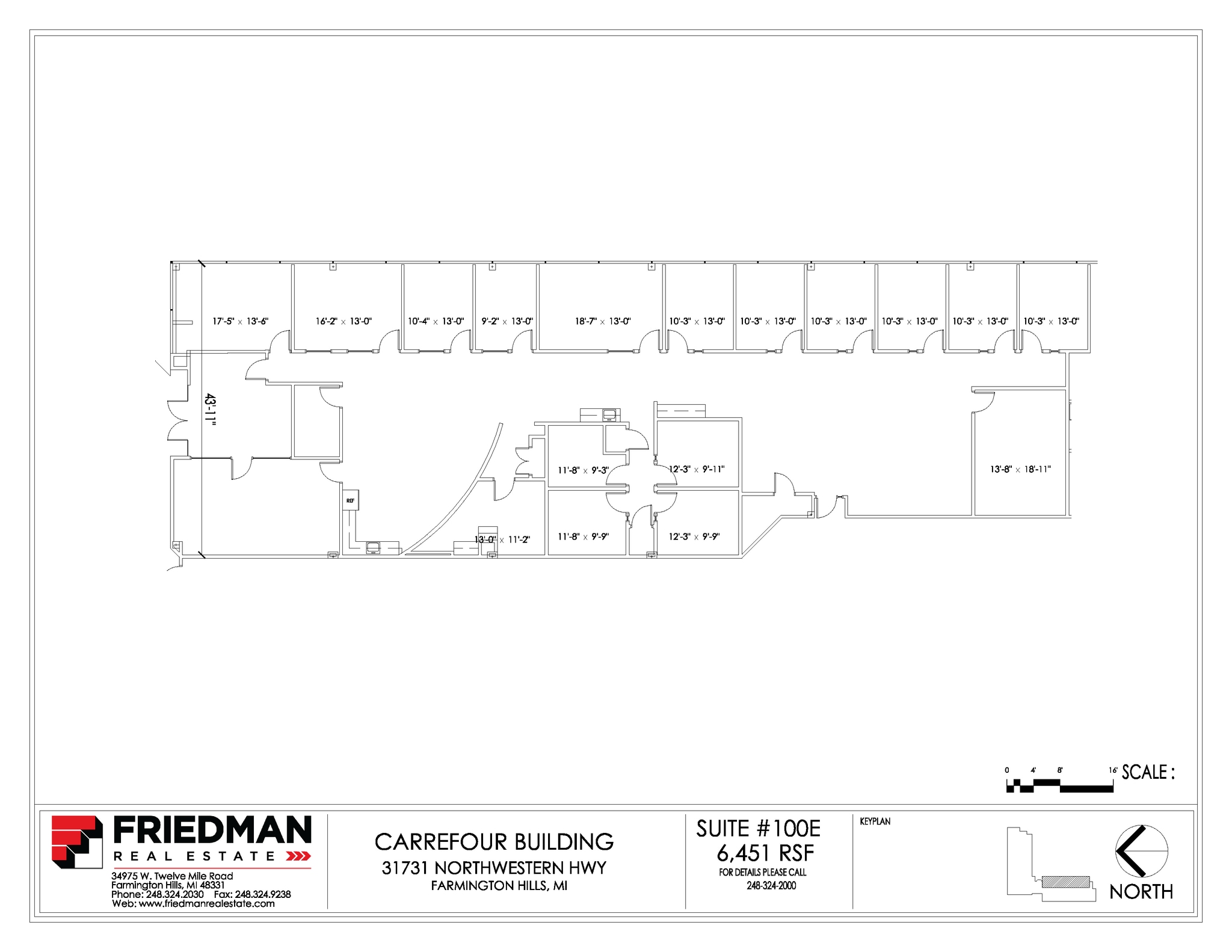 31731 Northwestern Hwy, Farmington Hills, MI à louer Plan d’étage– Image 1 sur 1