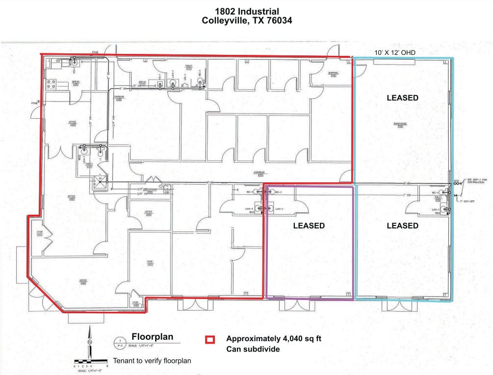 1802 Industrial Blvd, Colleyville, TX à louer Plan d’étage– Image 1 sur 1