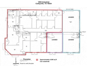 1802 Industrial Blvd, Colleyville, TX à louer Plan d’étage– Image 1 sur 1