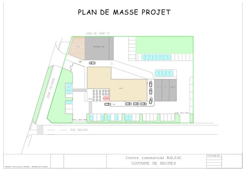 Local commercial dans Décines-Charpieu à louer - Plan de site – Image 2 sur 2