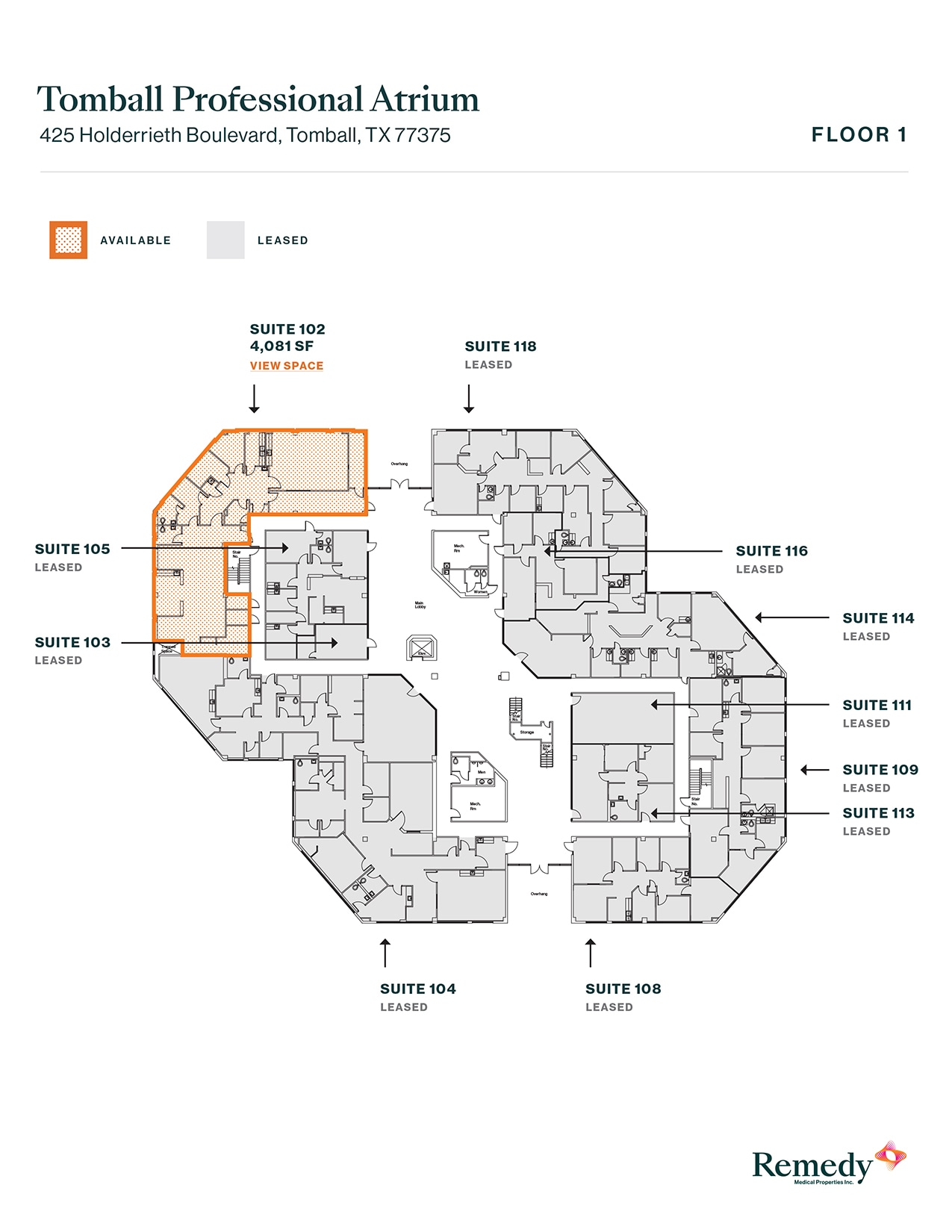 425 Holderrieth Blvd, Tomball, TX à louer Plan d’étage– Image 1 sur 1