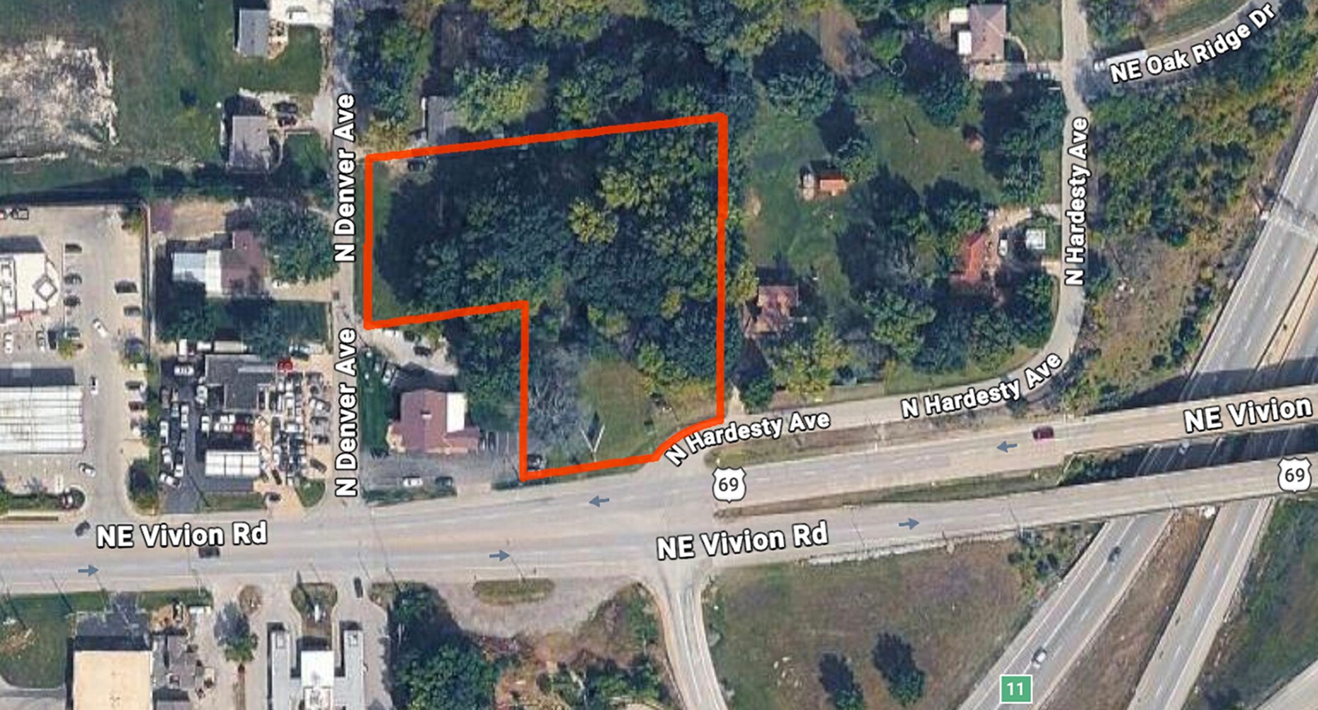 5211 N Denver Ave, Kansas City, MO à vendre Aérien– Image 1 sur 2