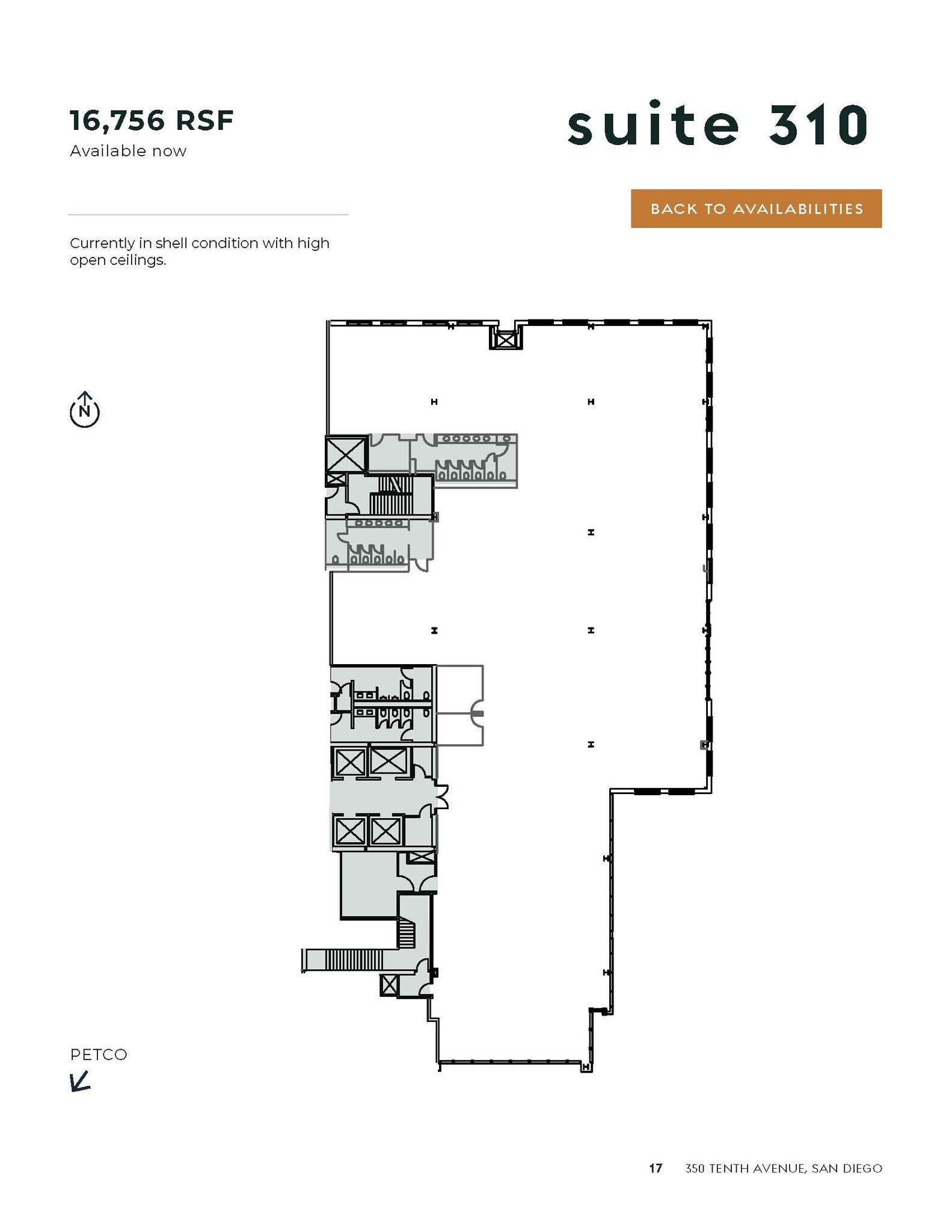 350 10th Ave, San Diego, CA à louer Plan d’étage– Image 1 sur 3
