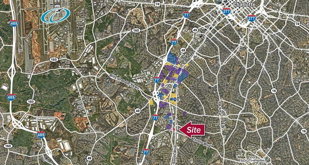 1101 Tyvola Rd, Charlotte, NC à louer - Aérien – Image 3 sur 7