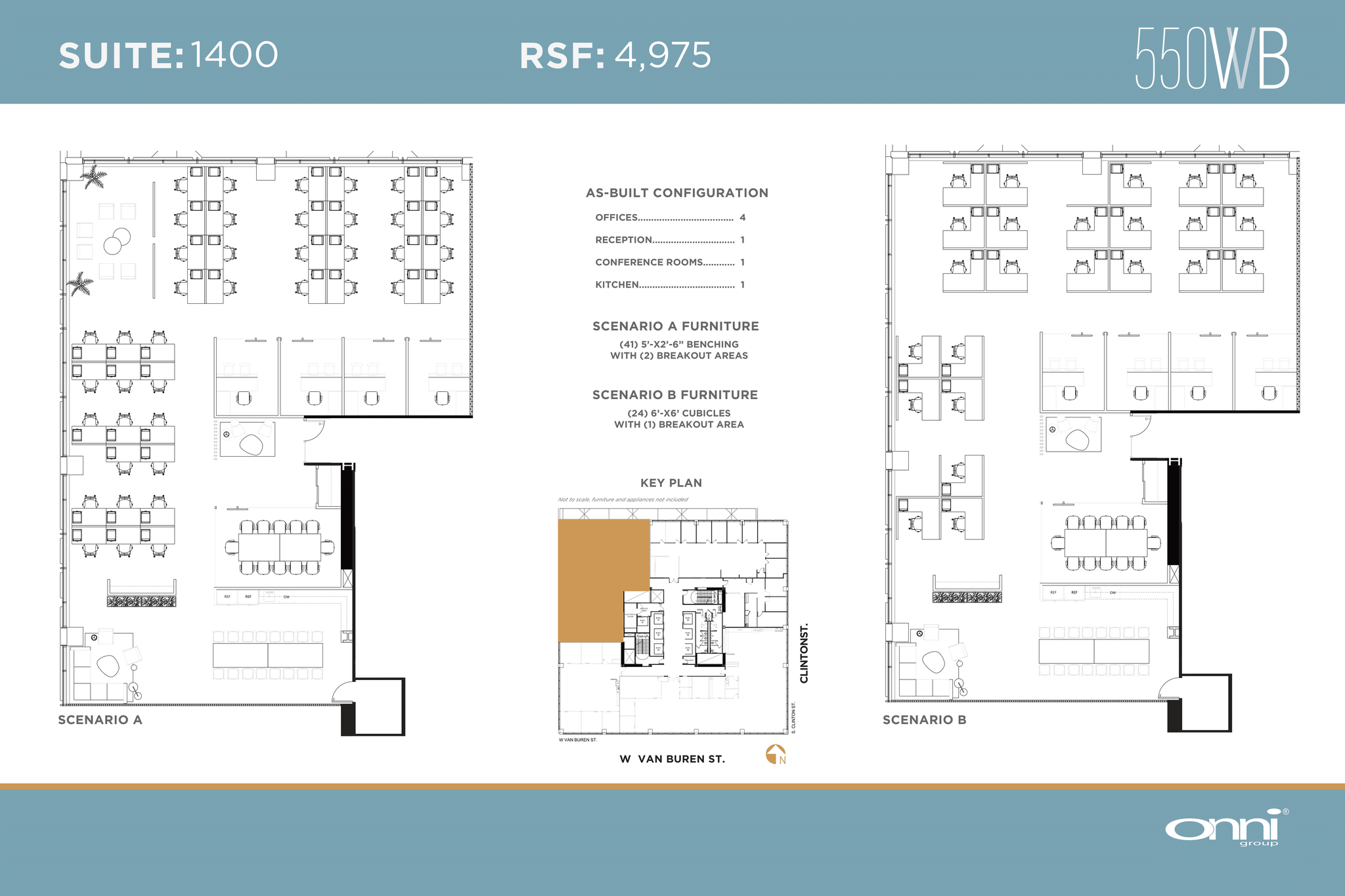 550 W Van Buren St, Chicago, IL à louer Plan d’étage– Image 1 sur 1