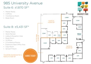 983 University Ave, Los Gatos, CA à louer Plan d’étage– Image 1 sur 1
