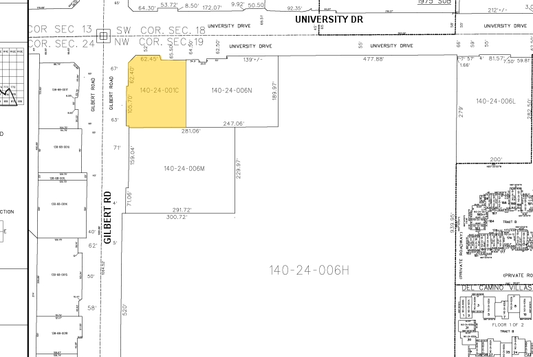 2011 E University Dr, Mesa, AZ à louer - Plan cadastral – Image 3 sur 3