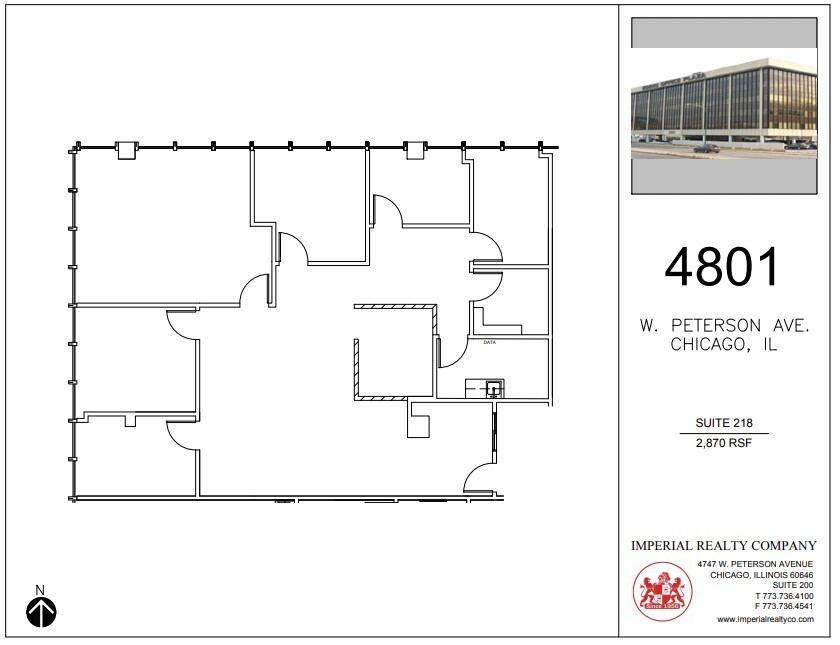 4801 W Peterson Ave, Chicago, IL à louer Plan d’étage– Image 1 sur 2