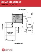 801 Arch St, Philadelphia, PA à louer Plan d’étage– Image 1 sur 1