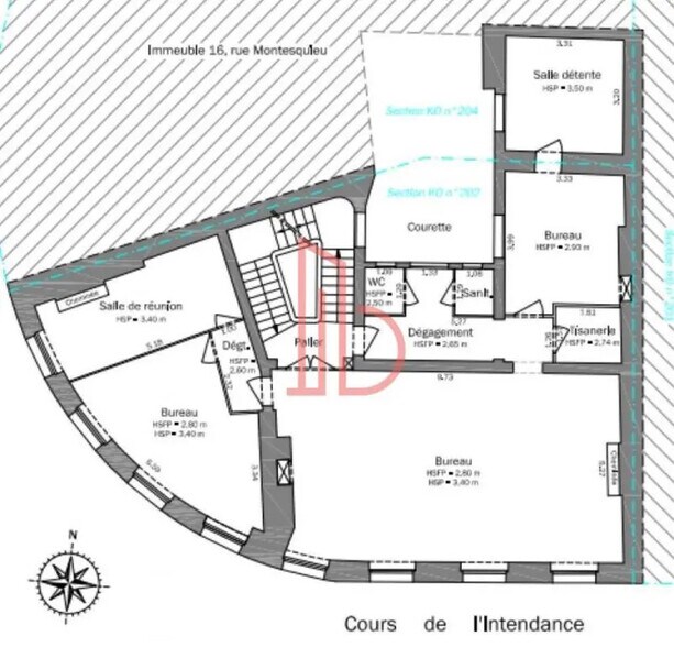 Bureau dans Bordeaux à louer - Plan d’étage – Image 2 sur 5