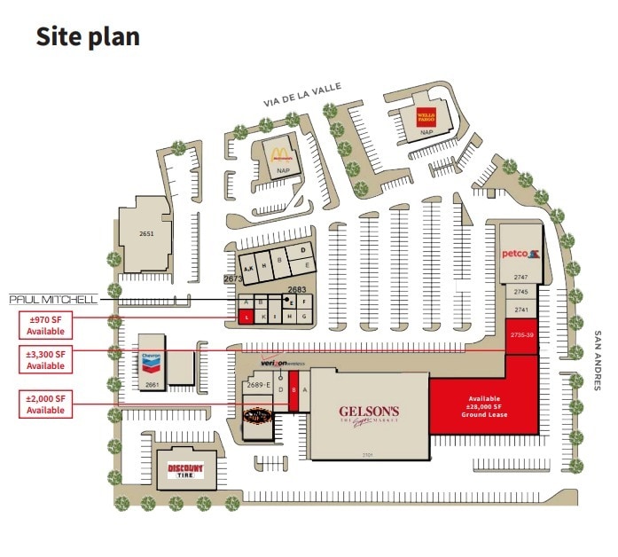 2707 Via de la Valle, Del Mar, CA à louer Plan de site– Image 1 sur 1