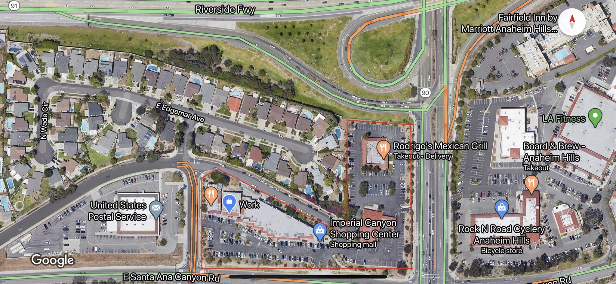 5555-5665 E Santa Ana Canyon Rd, Anaheim Hills, CA à louer Aérien– Image 1 sur 6