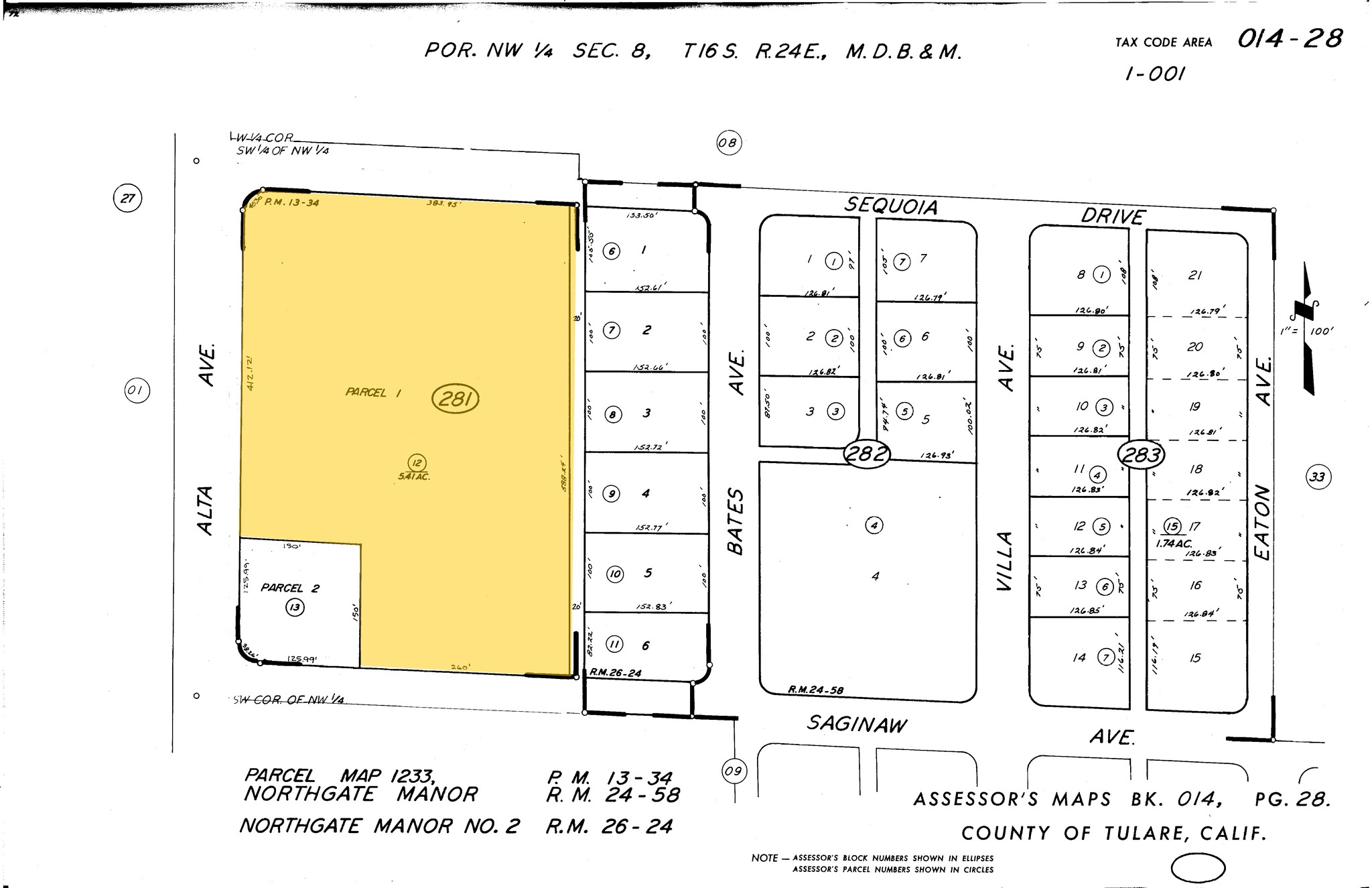 1064-1070 N Alta Ave, Dinuba, CA à louer Plan cadastral– Image 1 sur 2