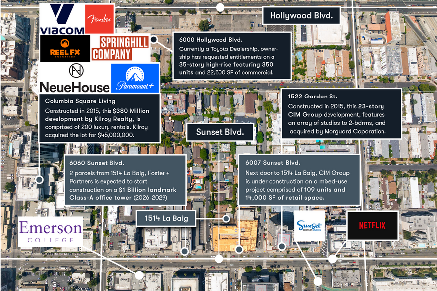 1516 La Baig Ave, Los Angeles, CA à vendre - Aérien – Image 3 sur 12