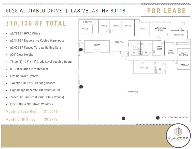 5025 W Diablo Dr, Las Vegas, NV à louer - Plan d’étage – Image 3 sur 7