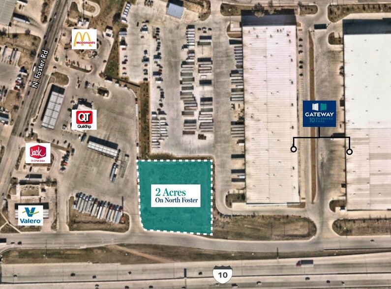 IH-10 E & Foster Road, San Antonio, TX à vendre - Aérien – Image 2 sur 3