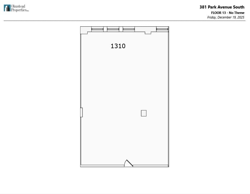 381 Park Ave S, New York, NY à louer Plan d’étage– Image 1 sur 1