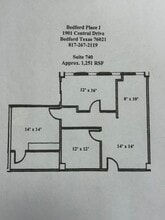 1901 Central Dr, Bedford, TX à louer Plan d’étage– Image 1 sur 5