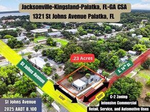 1321 St Johns Ave, Palatka, FL - Vue aérienne vue de carte - Image1