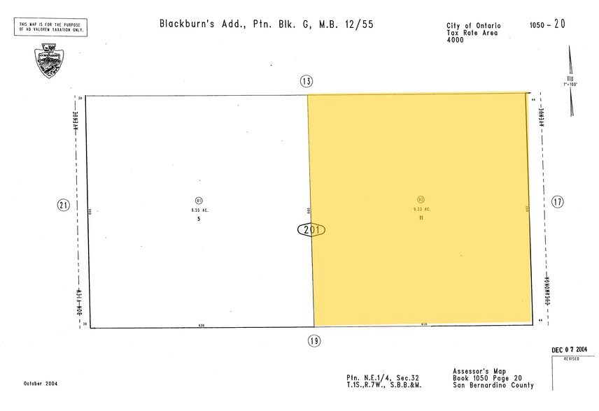 1656 S Cucamonga Ave, Ontario, CA à louer - Plan cadastral – Image 2 sur 8