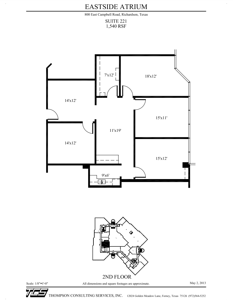 800 E Campbell Rd, Richardson, TX à louer Plan d’étage– Image 1 sur 1