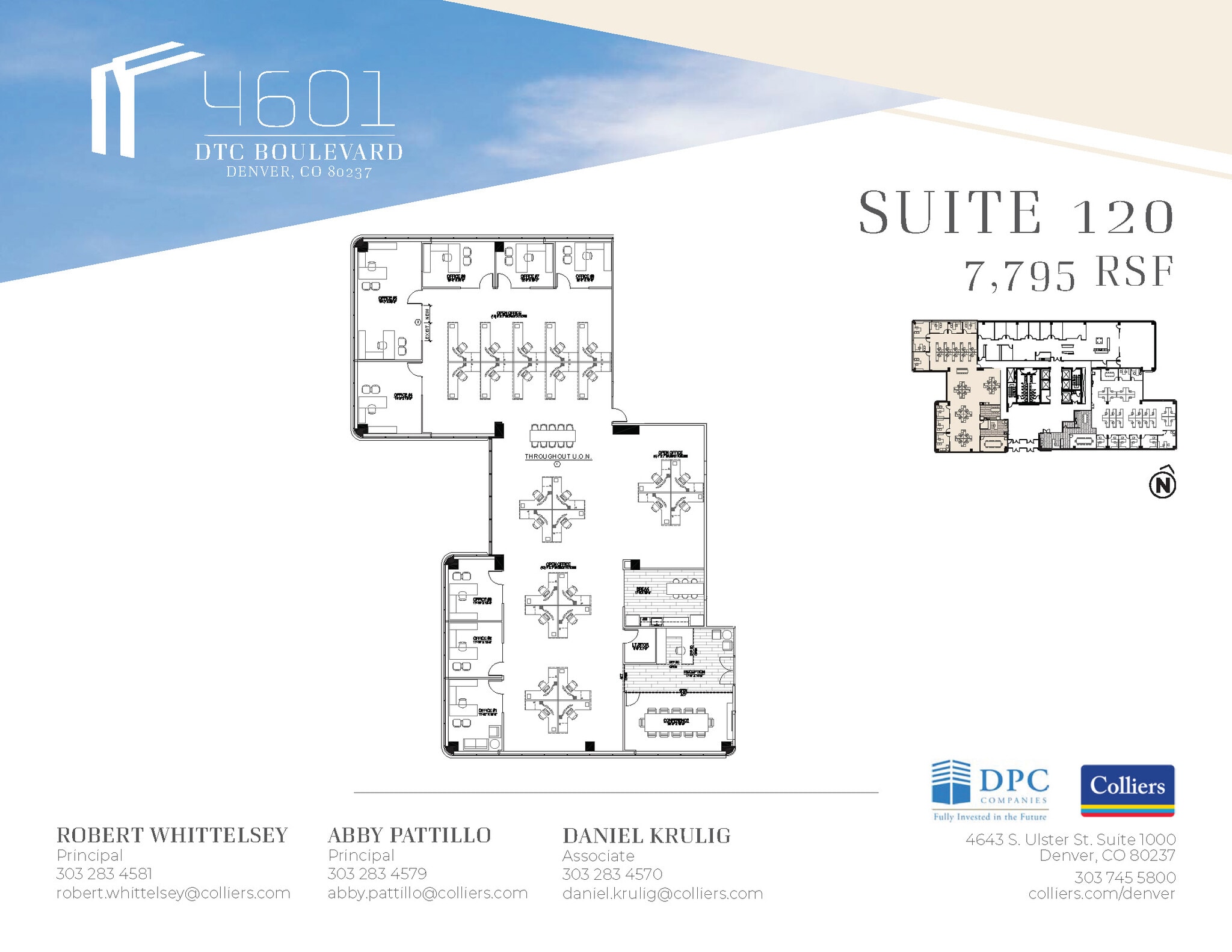 4601 Dtc Blvd, Denver, CO à louer Plan d’étage– Image 1 sur 1