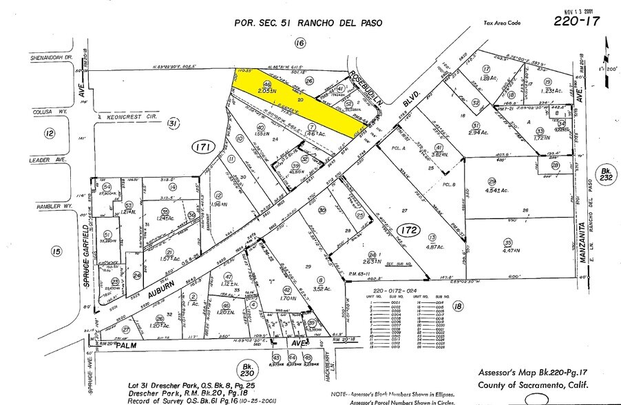 5753 Auburn Blvd, Sacramento, CA à louer - Plan cadastral – Image 2 sur 19