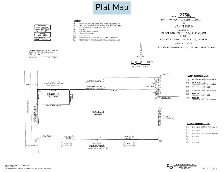 TID: 949909 Hansard ave, Lebanon, OR à vendre - Plan cadastral – Image 3 sur 24