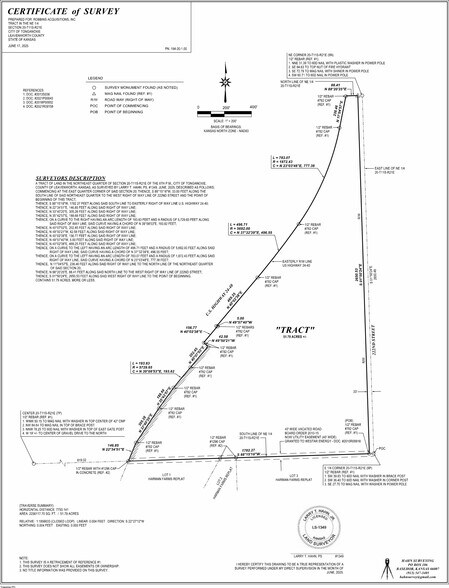 16973 222nd Street, Tonganoxie, KS à vendre - Plan cadastral – Image 2 sur 2