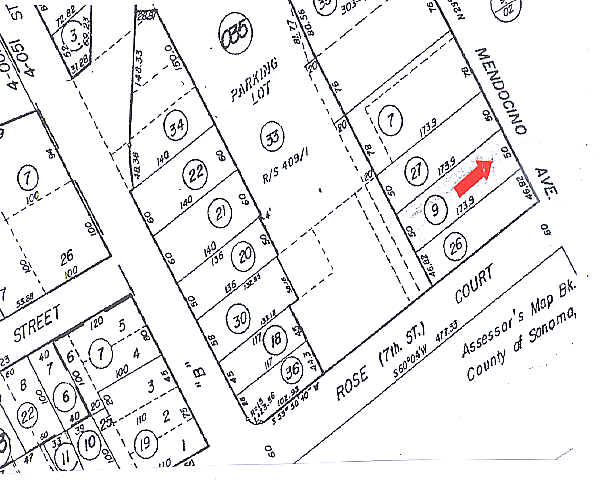 521 Mendocino Ave, Santa Rosa, CA à louer - Plan cadastral – Image 2 sur 4