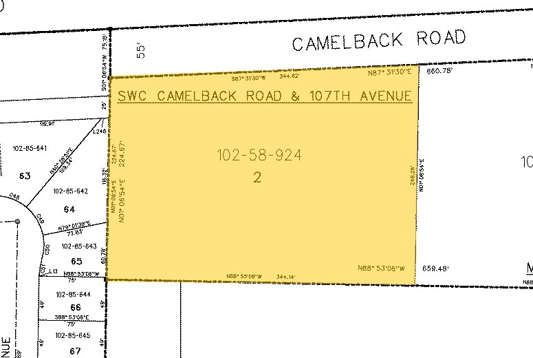 SWC Camelback Rd & 107th Ave, Phoenix, AZ à vendre - Plan cadastral – Image 2 sur 3